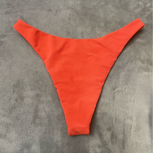 New! Beach Riot Island Bikini Bottom Orange nwot 10013 - Picture 3 of 9